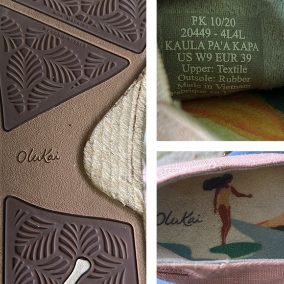 OluKai Kaula Pa’a Kapa Pink Rose Sea Salt Linen Espadrilles - 9 - Picture 15 of 16